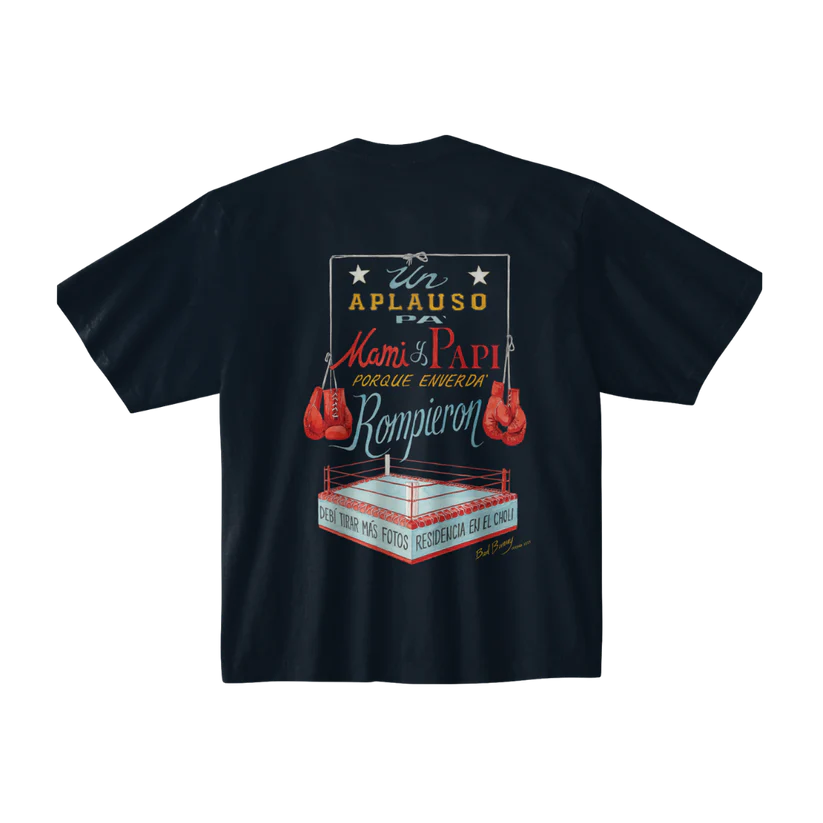 Bad Bunny Boxing Ring Black T-Shirt